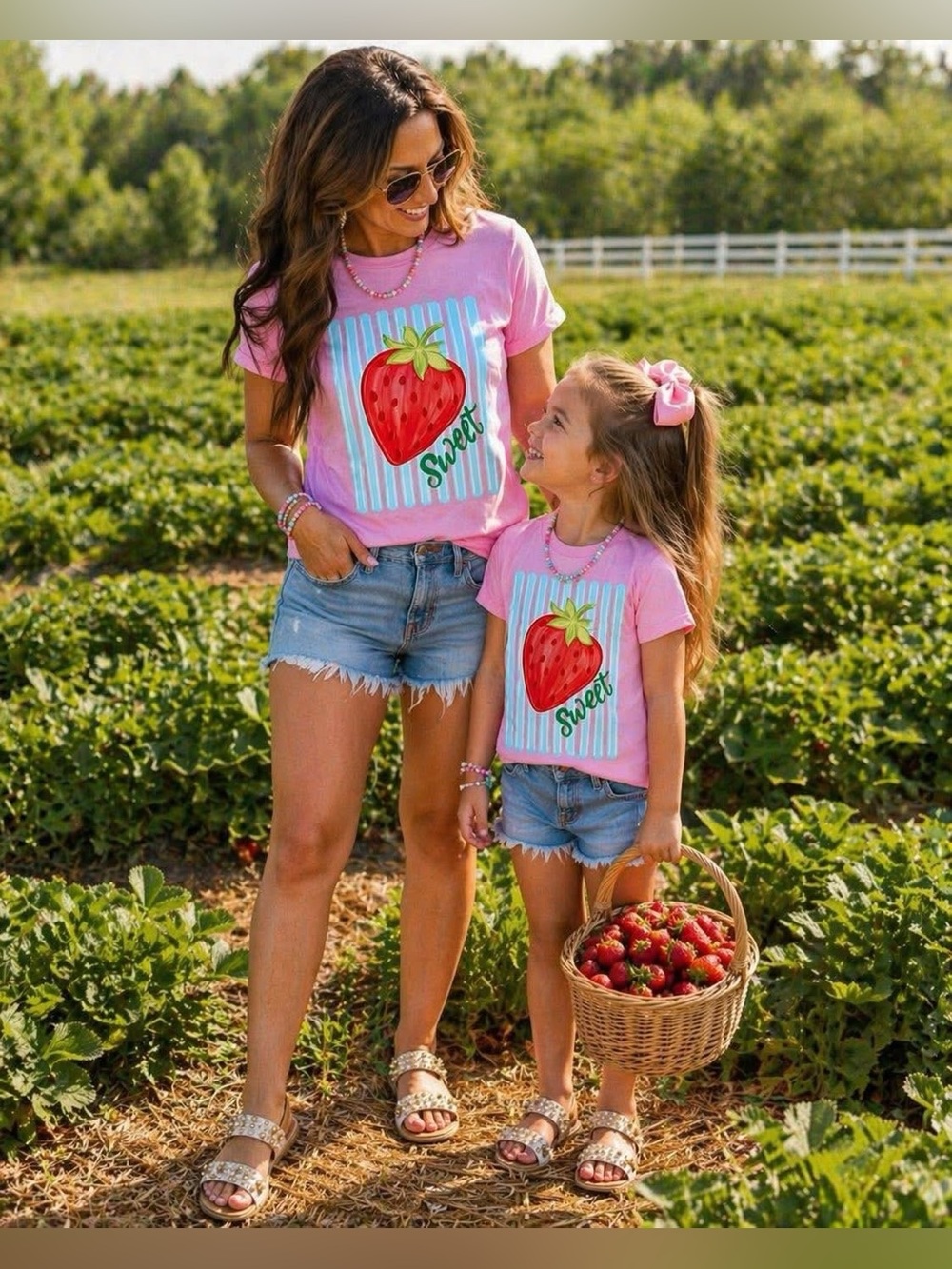 Pink KIDS Strawberry Graphic Tee - Sweet Print Small-XL